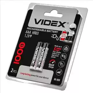 Фото товара Аккумулятор AAA Videx HR03 1000mAh double blister/2pcs 20/200