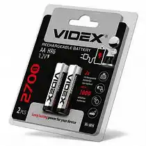 Фото товара Аккумулятор AA Videx HR6 2700mAh double blister 2pcs 20/200