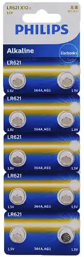 Батарейка G1 Philips, 1.5 V, лужна, бл. 10/1, аналоги: AG1, LR621 - зображення 1