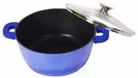 Фото товара Кастрюля с крышкой Gusto покрытие Weilburger 18 см 2,6л синяя