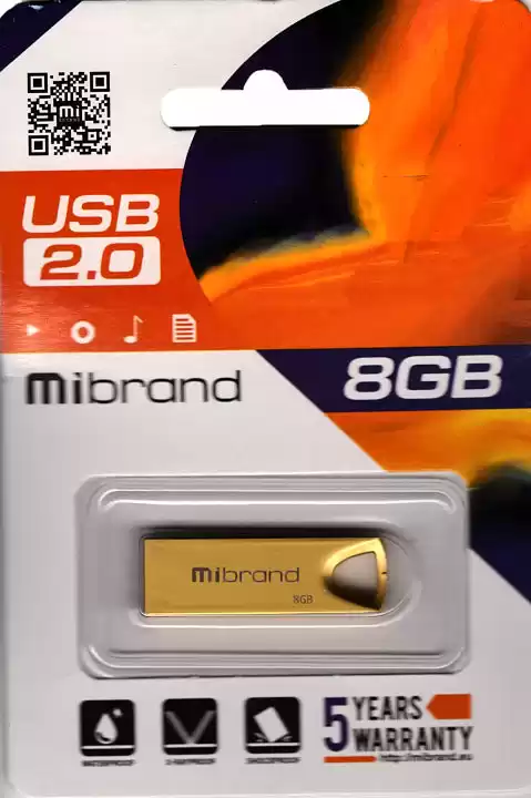 Флеш память USB Mibrand Taipan 8Gb USB 2.0 золотистая - изображение 2