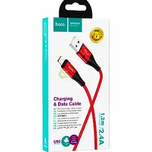 Фото товара Кабель с USB до micro USB Hoco U93 1.2 м красный