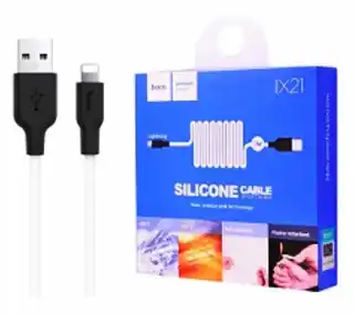 Фото товара Кабель с USB до micro USB Hoco X21 1 м, силикон черно-белый