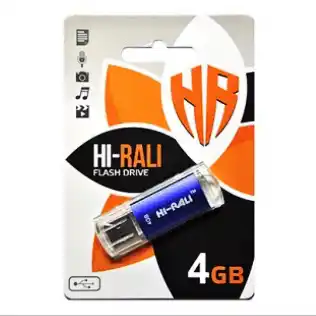 Флешка 4 Гб Hi-Rali Rocket USB 2.0 синя - зображення 1