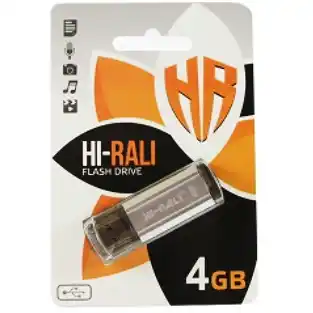 Флешка 4 Гб Hi-Rali Stark Silver USB 2.0 - зображення 1