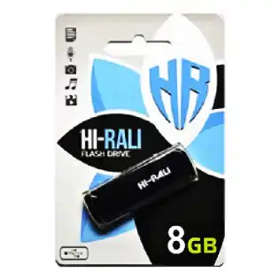 Флешка 8 Гб Hi-Rali Taga USB 2.0 чорна - зображення 1