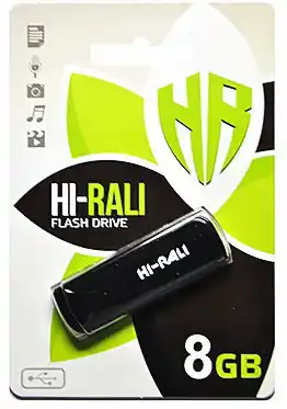 Флешка 8 Гб Hi-Rali Stark USB 2.0 чорна - зображення 1