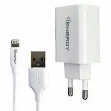Зарядний пристрій iEnergy HC-17, 1xUSB, 2A + Cable Lighting - зображення 1