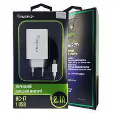Зарядний пристрій iEnergy HC-17, 1xUSB, 2A + Cable Lighting - зображення 2