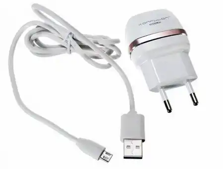 Зарядний пристрій Konfulon C-23+S31 2,4 А, 2xUSB, Cable MicroUSB - зображення 1