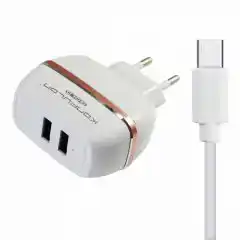 Зарядное устройство Konfulon C-23+S33 2,4А, 2xUSB, Cable Type C - изображение 1
