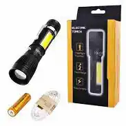 Ліхтарик Police WD224/2545-T6+COB, ЗУ microUSB, 1x18650, zoom, затискач, Box - зображення 1