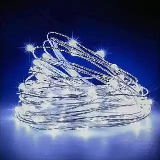 Фото товара Гирлянда на батарейках 5м, холодный белый