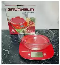 Фото товара Весы кухонные GRUNHELM KES-1PR электронные стеклянные