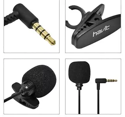 Мікрофон HAVIT HV-MC361 з причепленням на одяг і аудіо роз