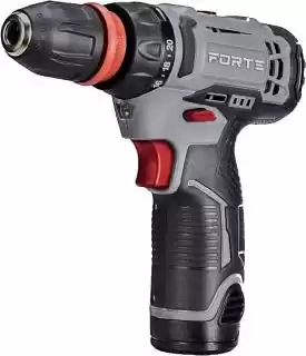 Фото товара Шуруповерт аккумуляторный, FORTE CDR 1820-2B2, 18 B, оберти: 0-350 та 0-1100 об/хв, 2 А, 8 мм, 30 Нм