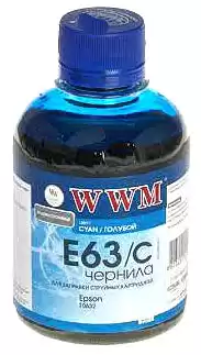 Чорнило WWM E63/C CYAN 200 г для принтерів EPSON C67PE/C79/C87/CX4700/4900/5900 - зображення 1