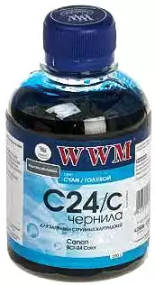Чорнило WWM C24/c Cyan, 200 г, для принтерів Canon - зображення 1