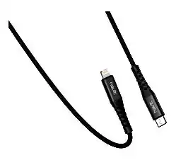Фото товара Кабель Lightning на Type-C Havit CB6146 1м, черная ткань. Для зарядки мобильных телефонов и смартфонов iPhone (Айфон)