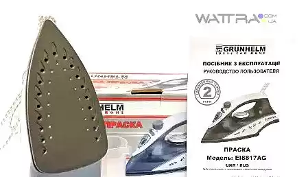 Утюг GRUNHELM EI8817AG, 1800W, тефлоновая подошва - изображение 1