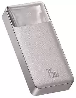 Фото товара Power Bank BASEUS 20000 mAh 15W 2шт.USB 1 A та 2 A, Micro USB+ 1Type-C цифровой дисплей