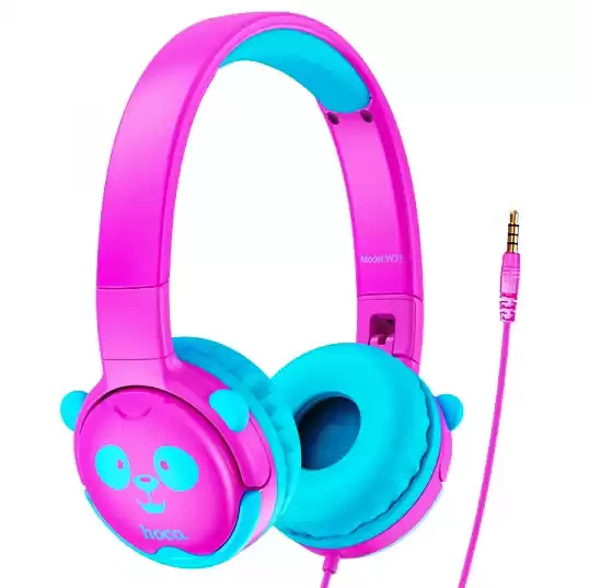Навушники дитячі HOCO W31 Children headphones Panda Rose-Red - зображення 1