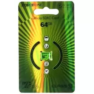 Фото товара Карта памяти microSDHC BOROFONE 64 Gb TF High Speed Class 10