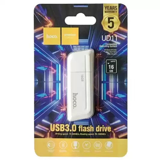 Флешка 16 Гб HOCO UD11 Wisdom USB 3.0 white - зображення 1