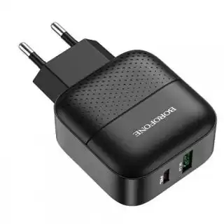 Фото товара Зарядное устройство BOROFONE BA46A Premium PD+QC3.0 1USB/3A black