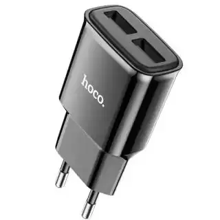 Фото товара Зарядное устройство HOCO C88A Star round 2USB/2,4A Black