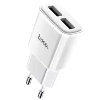 Фото товара Зарядное устройство HOCO C88A Star round 2USB/2,4A White