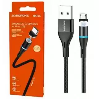 Фото товара Кабель BOROFONE BU16 Skill magnetic for Type-C 2.4A/1.2m black
