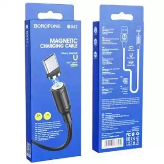Фото товара Кабель BOROFONE BX41 Amiable magnetic for Type-C 2.4A/1m black.
