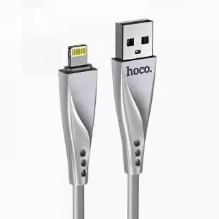 Фото товара Кабель HOCO DU16 Silica gel charging data cable for Lightning/2A/1m. White.