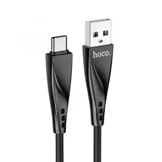 Фото товара Кабель HOCO DU16 Silica gel charging data cable for Type-C/2A/1m. Black.