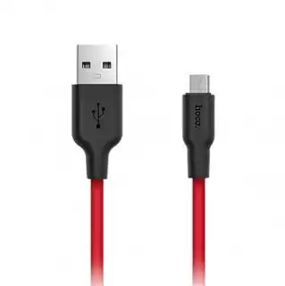 Фото товара Кабель HOCO X21 Silicone Micro 2,1A/1m. Black/Red.