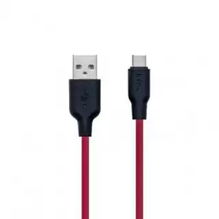 Фото товара Кабель HOCO X21 Silicone Type-C 3A/1m. Black/Red.