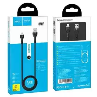 Фото товара Кабель HOCO X45 Surplus charging data cable for Lightning 2,4A/1m. Black.