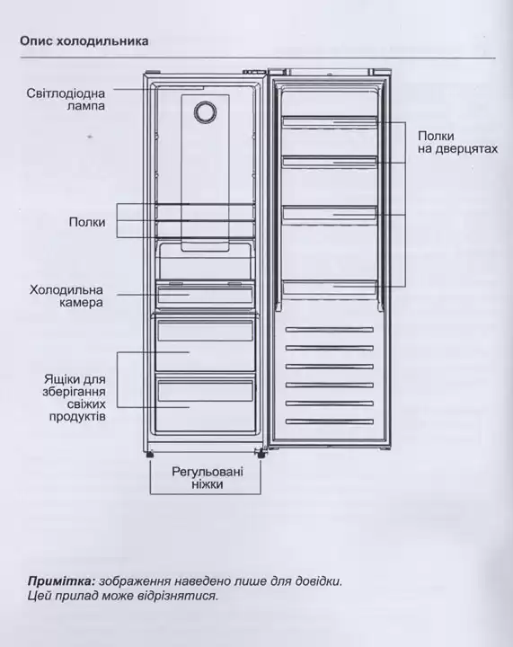 Холодильник Grunhelm VCH-N185D60Z-XH, нержавеющая сталь, 185 см, однокамерный, 355 л (холодильная), No Frost, класс A+, вес 64 кг - изображение 2
