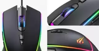 Фото товара Мышь проводная игровая Havit HV-MS840, USB, черная, для компьютера и ноутбука