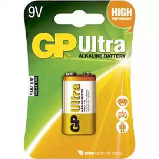 Батарейка 6F22 GP Supercell, 9 V, сольва, плівка, бл. 1/1, аналоги: 6LR61, 1604, 1604A, PP3, E-Block, MN1604 - зображення 1