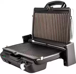 Фото товара Гриль-барбекю электрический Grunhelm G1866 мощность 1800 Вт (антипригарное покрытие, рифленая поверхность, панели нагреваются до 210 градусов)