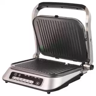 Фото товара Гриль-барбекю электрический Grunhelm G2107 мощность 2,1 кВт (антипригарное покрытие, рифленая поверхность, нагрев до 210 градусов)