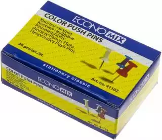 Фото товара Кнопки-гвоздики Economix BM5153, 25шт, цветные