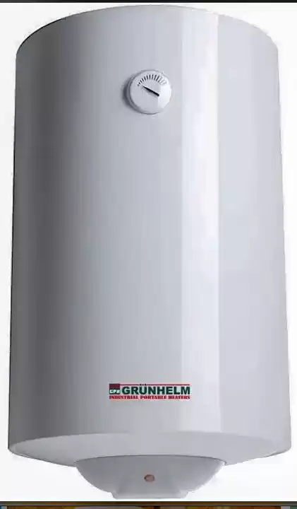 Водонагреватель бойлер GRUNHELM GBH A-50 круглый белого цвета. Объем 50 литров, мощность 1200 Вт, размеры: 53в*50ш*53г см. - изображение 1