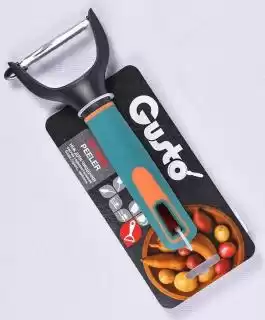 Фото товара Овощечистка горизонтальная Gusto цвет зелеленый с оранжевым