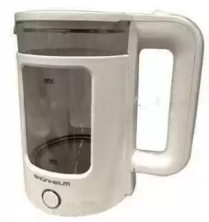 Фото товара Чайник электрический GRUNHELM EKG-18101SW стеклянный, белый, 1,8 л, дисковый, 1500 Вт