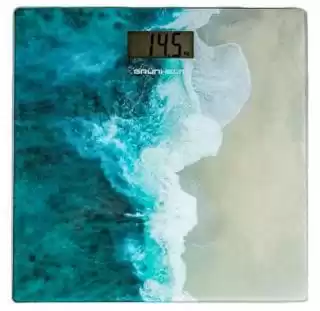 Фото товара Весы напольные GRUNHELM BES-SEA20, стеклянные, с изображением неба, 0-180 кг