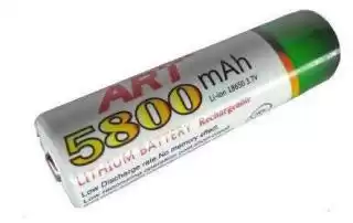 Фото товара Аккумулятор 18650 ART 5800 mAh, литиевый, 3.7V