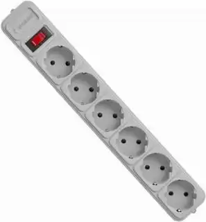 Фото товара Сетевой удлинитель Gembird SPG6-G-15G с фильтром длина кабеля 4,5 м на 6 розеток серый